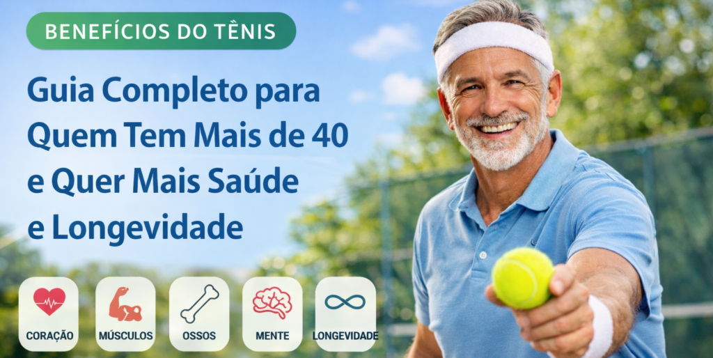 Jogador de tenis convidando para jogo
